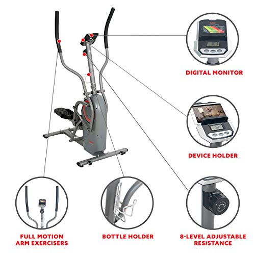 Sunny Health & Fitness Cardio Climber Stepping Elliptical Machine - Image 4