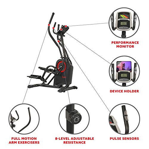 Sunny Health & Fitness Cardio Climber Stepping Elliptical Machine - Image 3