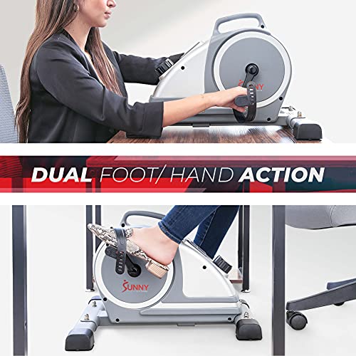 Sunny Health & Fitness Dual Function Under-Desk Bike Trainer - Image 2