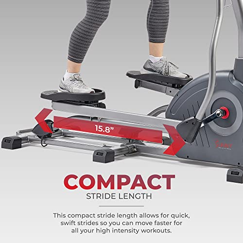Sunny Health & Fitness Magnetic Elliptical Trainer With Pulse Sensor - Image 4