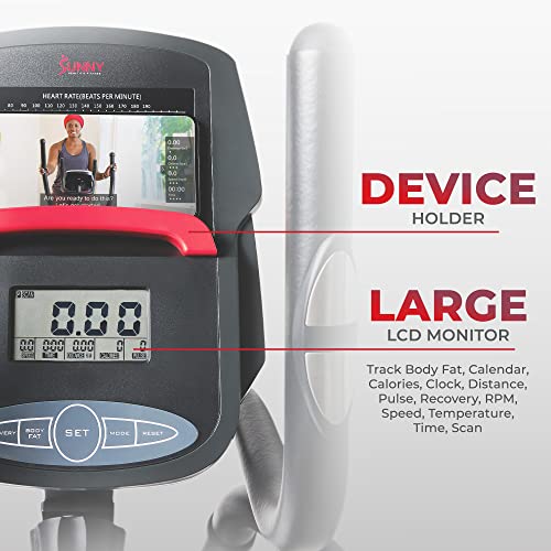 Sunny Health & Fitness Magnetic Elliptical Trainer With Pulse Sensor - Image 5