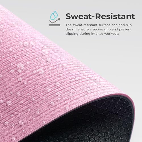 Sunny Health & Fitness Non-Slip Yoga Mat - Durable, Cushioned Support - Image 2