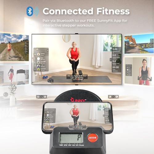 Sunny Health & Fitness Stair Stepper With Handlebar, Height-Adjustable - Image 4