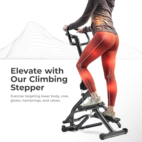 Sunny Health & Fitness Stair Stepper With Handlebar, Height-Adjustable - Image 2