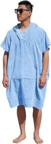 MissShorthair Surf Poncho Towel Parka Beach Robe