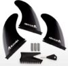 Abahub Surfboard Thruster Fins Set, Fiberglass Reinforced