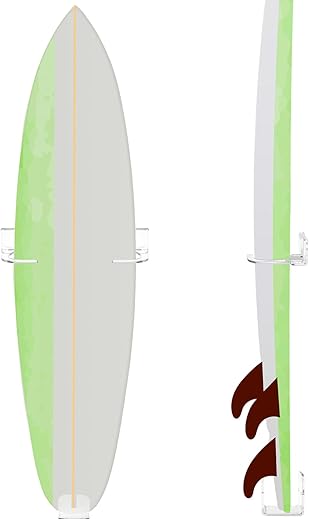 Yousoontic Surfboard Wall Mount Rack Clear Acrylic