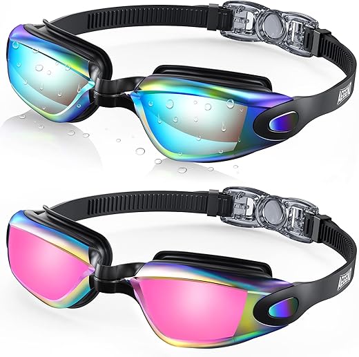 Aegend Swim Goggles, 2 Pack No Leaking