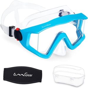 OMGear Swim Goggles Snorkel Mask Anti-Fog