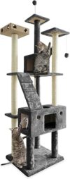 Furhaven Tall Cat Tree With Condos & Toys