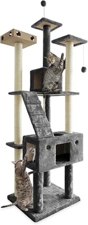 Furhaven Tall Cat Tree With Condos & Toys