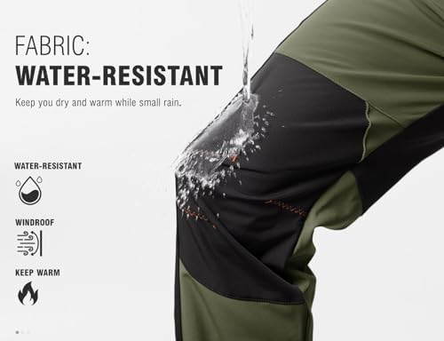 TBMPOY Men's Waterproof Fleece Lined Ski Pants - Image 4