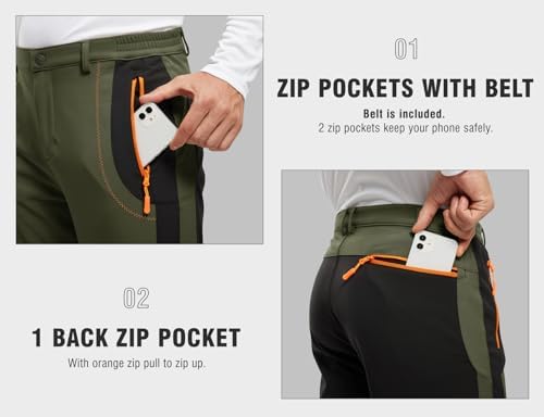TBMPOY Men's Waterproof Fleece Lined Ski Pants - Image 5
