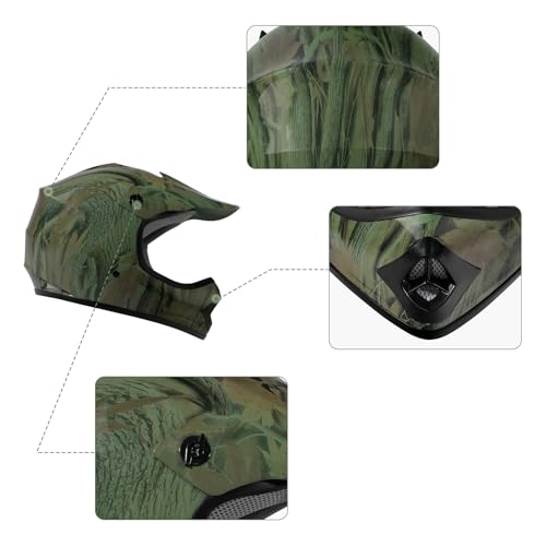 TCMT DOT Motocross Youth Full Face Helmet Combo - Image 3