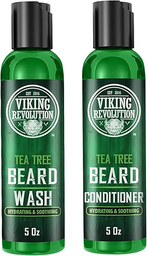 Viking Revolution Tea Tree Beard Wash & Conditioner Set
