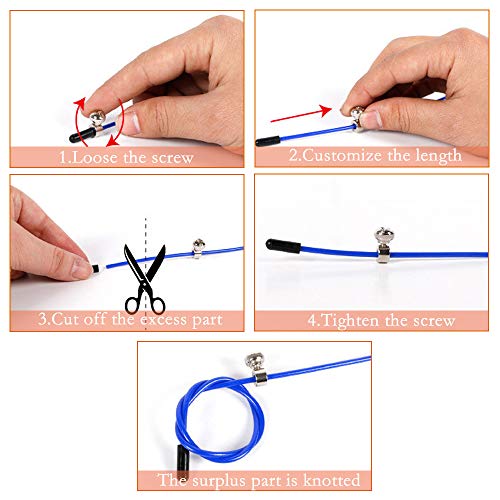 TEFEIMEI Adjustable Speed Skipping Rope With Aluminium Handle - Image 3