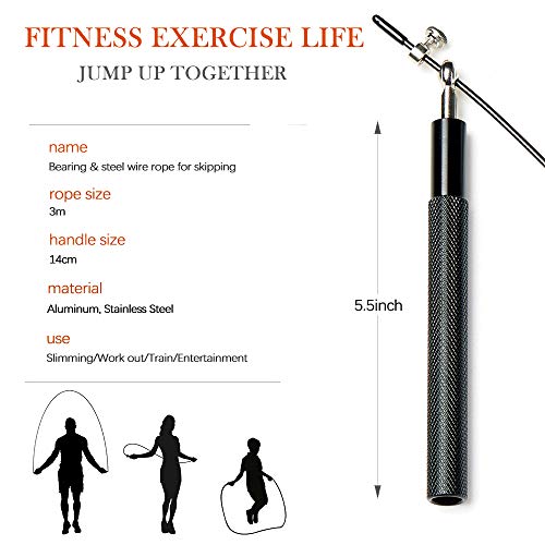 TEFEIMEI Adjustable Speed Skipping Rope With Aluminium Handle - Image 2