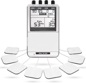 iSTIM TENS EMS 4 Channel Rechargeable Combo Machine
