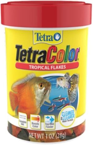 Tetra TetraColor Tropical Flakes, 1-Ounce, 185 ml
