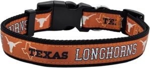Pets First Texas Longhorns Dog Collar, Small Size