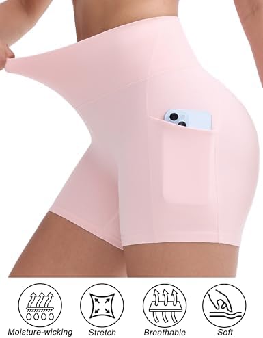 THE GYM PEOPLE Women's High Stretch Workout Shorts - Image 4