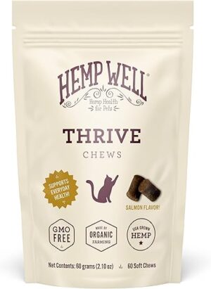 Hemp Well Thrive Cat Soft Chews – 60 Count