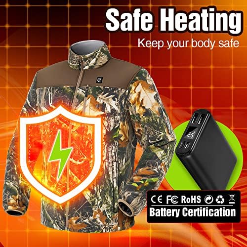TIDEWE Men’s Heated Fleece Jacket With Battery - Image 3
