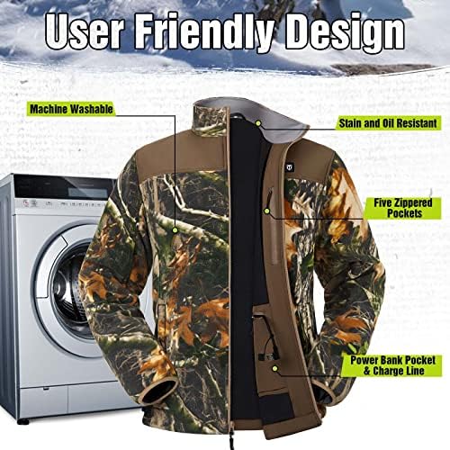 TIDEWE Men’s Heated Fleece Jacket With Battery - Image 5
