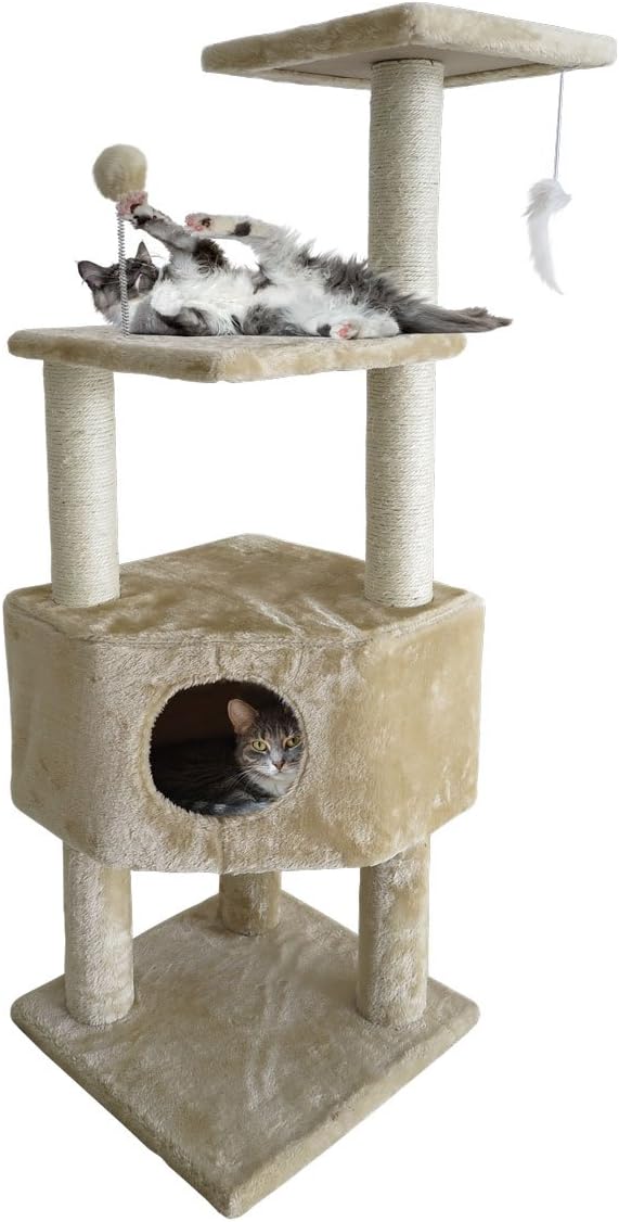 Furhaven Tiger Tough Cat Tree Clubhouse Playground