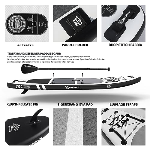 TIGERXBANG Inflatable Paddle Board With Accessories - Image 5