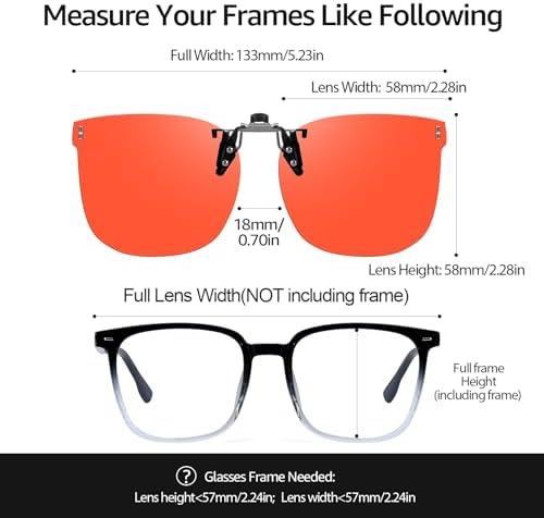 TJUTR Clip On Blue Light Blocking Glasses - Image 5