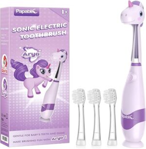 Papablic Toddler Electric Toothbrush With Unicorn Cover