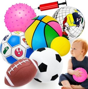 Ladwon Toddler Sports Balls Set, 7 Pieces