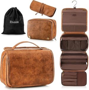 Elviros Toiletry Bag Hanging Travel Organizer