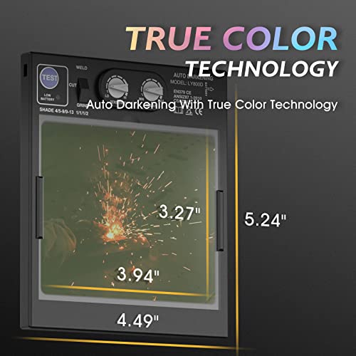 TOOLIOM Welding Helmet, True Color Auto Darkening - Image 3
