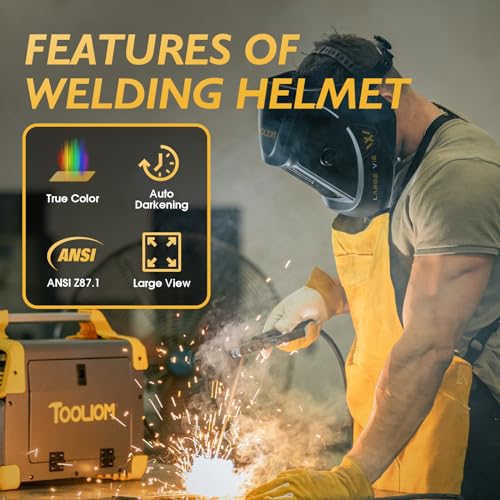 TOOLIOM Welding Helmet, True Color Auto Darkening - Image 5