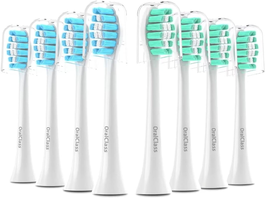 OralClass Toothbrush Heads - Medium Soft, 8 Pack