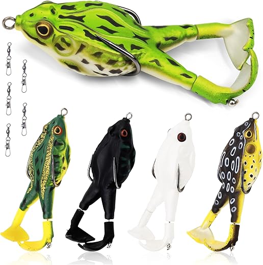 ROSEUM PLAN Top Water Soft Frog Fishing Lures Kit