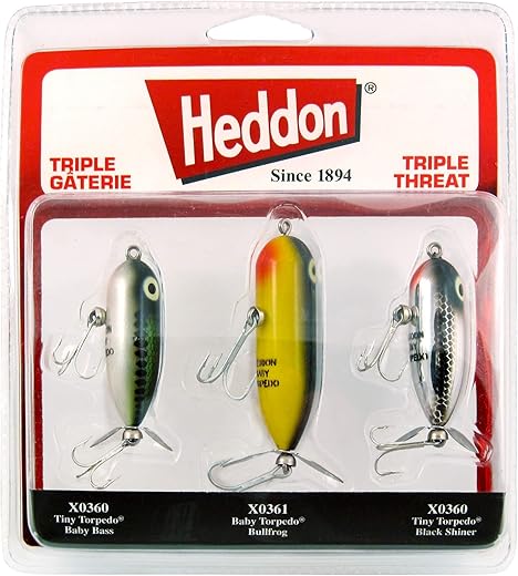 Heddon Torpedo Prop-Bait Topwater Fishing Lure 3-Pack