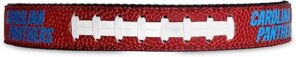 Pets First Tough Leather NFL Panthers Dog Collar