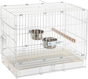 PH Prevue Hendryx Travel Bird Cage 1305, White