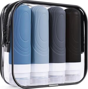 GLAMFIELDS Travel Bottles 3oz Silicone Containers