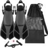 Oumers Travel Size Adjustable Strap Diving Flippers