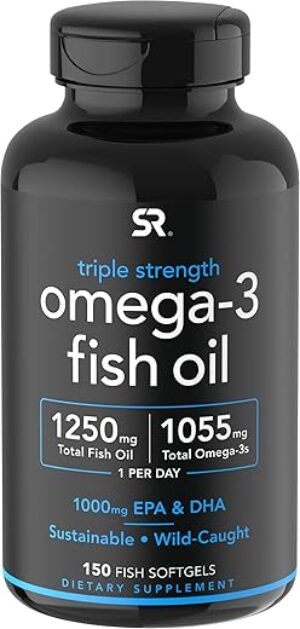 Sports Research Triple Strength Omega 3 Fish Oil Supplement
