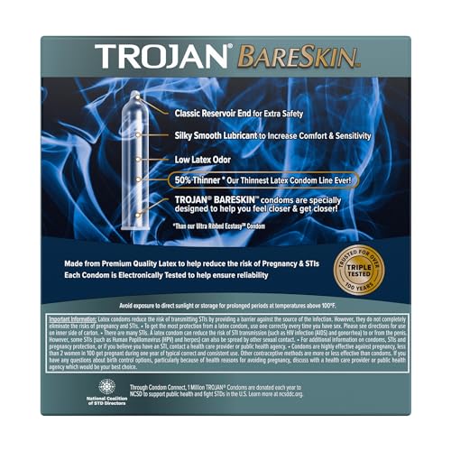 TROJAN Bareskin Thin Premium Condoms - 24 Count - Image 3