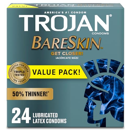 TROJAN Bareskin Thin Premium Condoms - 24 Count - Image 2
