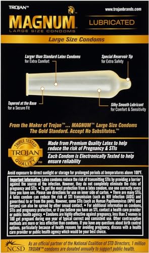 TROJAN Magnum XL Lubricated Condoms, 48 Count - Image 5