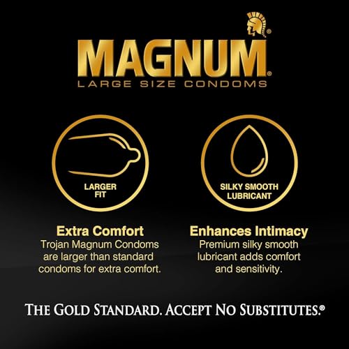 TROJAN Magnum XL Lubricated Condoms, 48 Count - Image 2