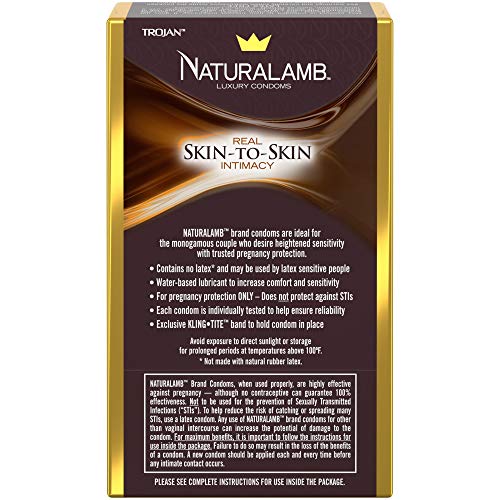 TROJAN NaturaLamb Luxury Latex-Free Condoms - Image 2