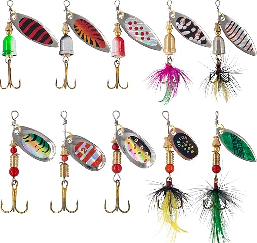 YPWUE Trout Salmon Bass Fishing Lures Kit